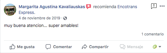 TESTIMONIO 3 FB Encotrans Express