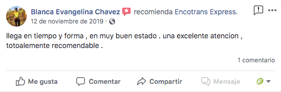 TESTIMONIO 2 FB Encotrans Express